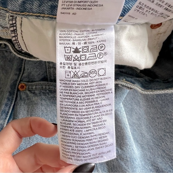 Levi's Light Blue Denim Mini Skirt - Picture 6 of 11